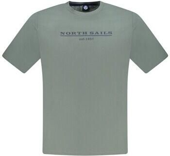 North Sails Groene Katoenen Crew Neck T-Shirt Green Heren