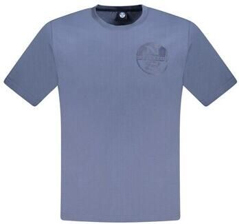North Sails Blauw Crew Neck Katoenen T-shirt Blue Heren