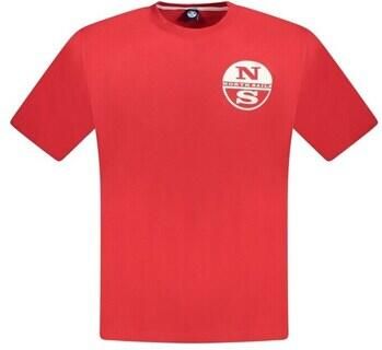 North Sails Rode Crew Neck Tee Klassieke Pasvorm Red Heren