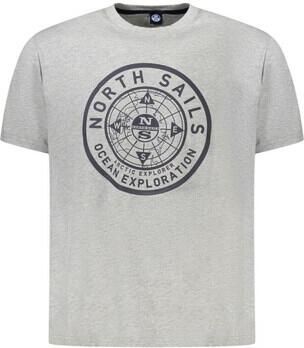 North Sails Zachte Katoenen Crew Neck T-Shirt Gray Heren
