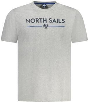 North Sails Grijze Katoenen Print Logo T-Shirt Gray Heren - Foto 2