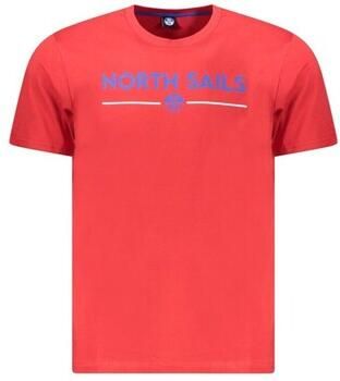 North Sails Rood Grafisch Print Katoenen T-Shirt Red Heren
