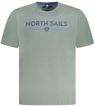 North Sails Groene Crew Neck Katoenen T-Shirt Green Heren