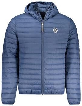North Sails Gewatteerde polyamide jas met capuchon Blue Heren