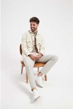 North84 Slim Fit Reisbroek Beige Heren