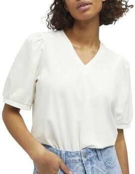 OBJECT Dames Tops & T-shirts Objcaroline S s Top Ecru