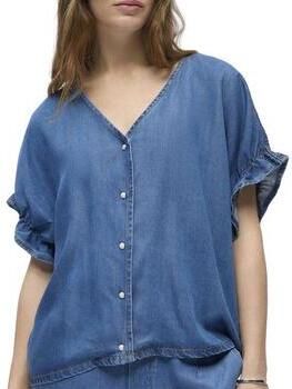 OBJECT Dames Tops & T-shirts Objframe 2 4 V-neck Re Top Blauw - Foto 5