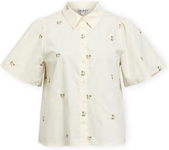 Object Blouse Molia Shirt Cloud Dancer Embroidery Flower