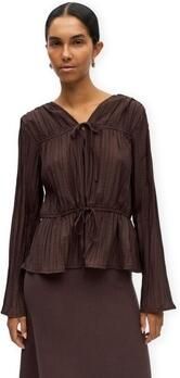 Object Blouse Top Brea Re Seal Brown