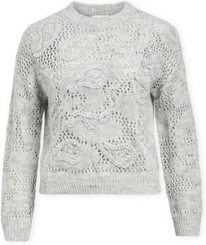 Object Trui Luca Knit Medium Grey Melange - Foto 3