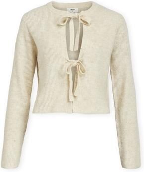 OBJECT gemêleerd ribgebreid vest OBJPARVI van gerecycled polyester crème