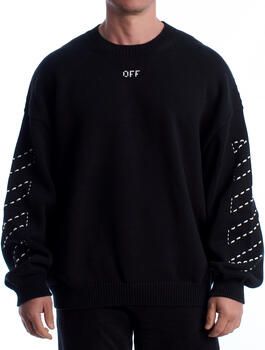 Off White Zwarte Gebreide Trui met Logodetail Black Heren - Foto 2
