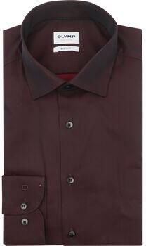 Olymp Overhemd Lange Mouw Level 5 Overhemd Burgundy