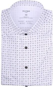 Olymp Overhemd Lange Mouw Luxor Overhemd Print Wit