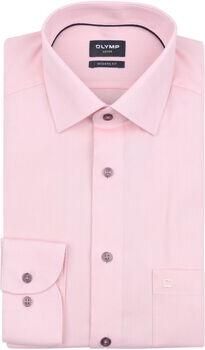 Olymp Overhemd Lange Mouw Luxor Overhemd Structure Roze