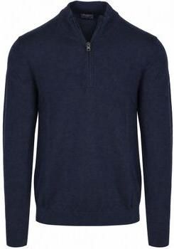 Olymp Sweater Half Zip Trui Wol Navy