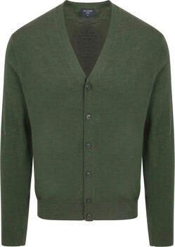 Olymp Sweater Vest Wol Donkergroen