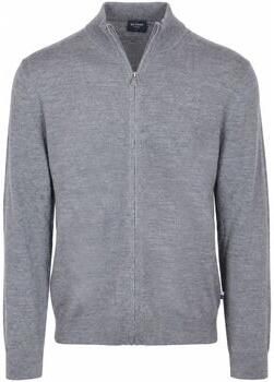 OLYMP Level Five Slim fit gebreid jack met opstaande kraag