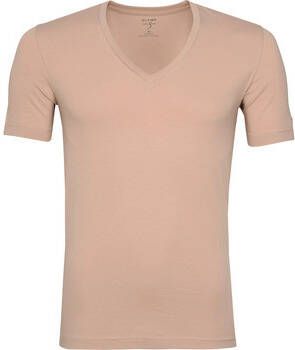 Olymp T-shirt T-Shirt V-Hals Nude
