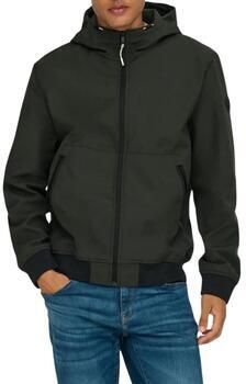 Only & Sons Gewatteerde jas met capuchon Gray Heren