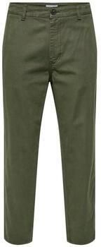 Only & Sons Regular fit stoffen broek met deelnaden model 'LOU'