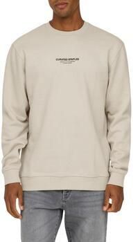 Only & Sons Samengestelde Crew Neck Sweatshirt Zilveren Voering Beige Heren - Foto 3
