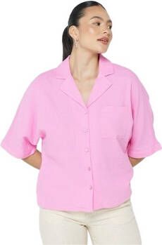 Only Blouse Caro Loose Shirt Fuchsia Pink
