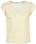 Only Dames-T-shirt Silvery manches courtes col V lurex Beige Dames - Thumbnail 2