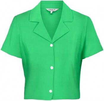Only Blouse Shirt Caro Linen Summer Green
