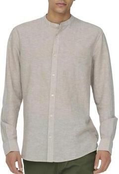 Only & Sons slim fit vrijetijdsoverhemd van mix van katoen en linnen model 'CAIDEN' - Foto 14