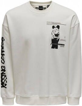 Only & Sons Sweater Only & Sons Sweatshirt Banksy Rlx Cloud Dancer