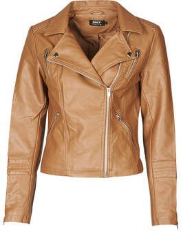 Only Leren jasjes Bruin Dames