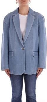 Only Lichtblauwe Denim Blazer met Roze Voering Blue Dames - Foto 2