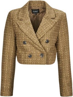 Only Bruine Boucle Blazer voor vrouwen Brown Dames
