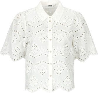 Only Regular fit overhemdblouse met broderie anglaise model 'VALAIS' - Foto 8