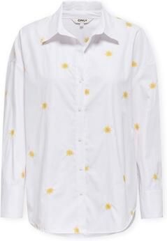 Only Blouse Oregon Alva Shirt Bright White Sun Embroidery