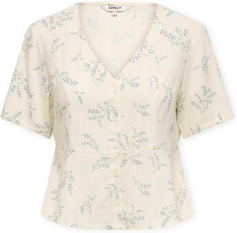 Only Blouse Top Lyrida S S Bright White