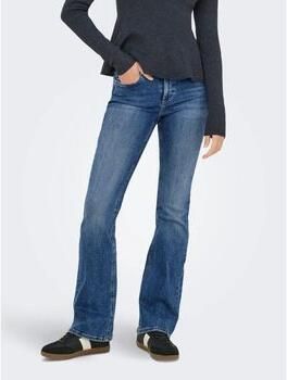 ONLY flared jeans met strass steentjes medium blue denim - Foto 3