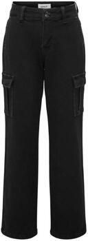 ONLY KIDS GIRL high waist straight fit jeans KOGSAFARI MISSOURI black denim
