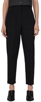 ONLY high waist regular fit pantalon van gerecycled polyester zwart - Foto 2