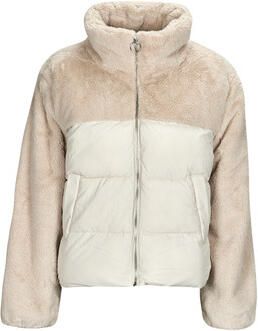 Only Gewatteerde jas ONLWANJA – Jas met pluche details en hoge kraag regular fit modisch web materiaalmix hoogsluitend - Foto 3