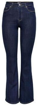 ONLY high waist flared jeans ONLWAUW dark blue denim