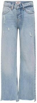 ONLY KIDS GIRL wide leg high waist jeans light blue denim