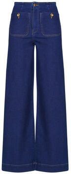 ONLY high waist wide leg jeans dark blue denim