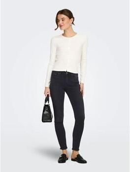 Only Zwarte effen damesjeans met ritssluiting en knoopsluiting Black Dames - Foto 11