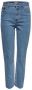 ONLY cropped high waist straight leg jeans ONLEMILY blue light denim - Thumbnail 3