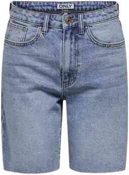 ONLY wide leg high waist denim short light blue denim - Foto 4