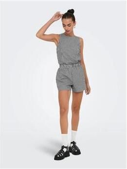 Only Korte Broek Maye Check Shorts Black White - Foto 2
