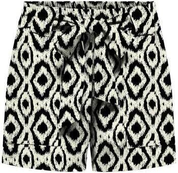 Only Korte broek van viscose met strikceintuur