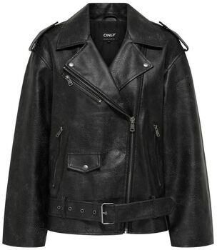 Only Leren Jas 15349175 WAVES-BLACK